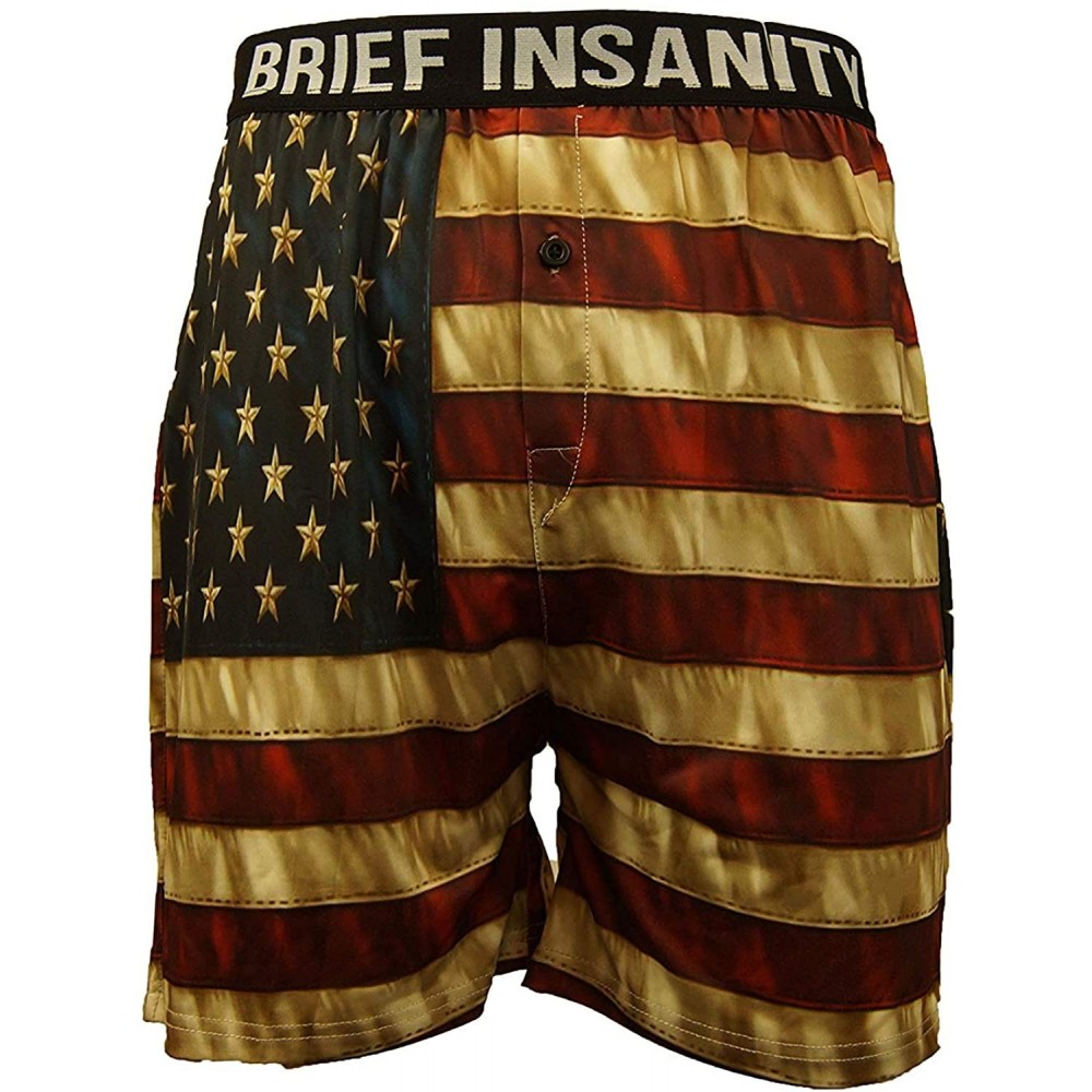 Boxers Patriotic Boxer Briefs for Men and Women | American Flag Print Boxer Shorts - USA Underwear - CM18RCRT206