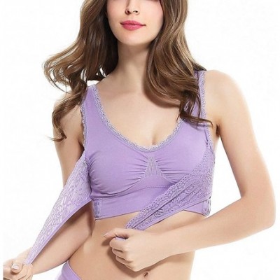 Bras Instacomfort Wireless Lace Liftbra - Purple+sky Blue+pink（3pcs） - CN1989QW5LK