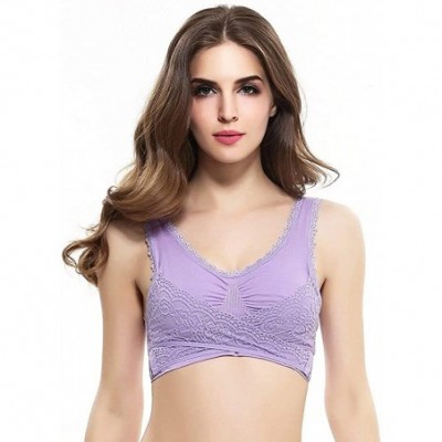 Bras Instacomfort Wireless Lace Liftbra - Purple+sky Blue+pink（3pcs） - CN1989QW5LK