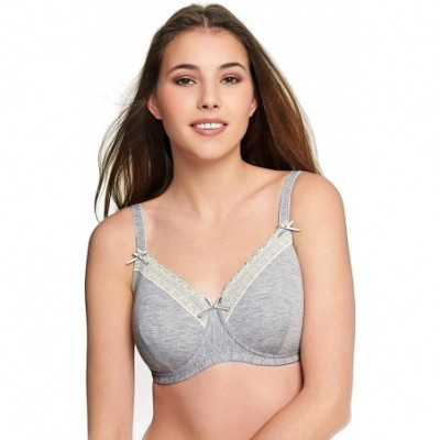 Bras Women's Caress Chloe Bilateral Pocketed Bra - Grey/Cream - C711CYTAMN1