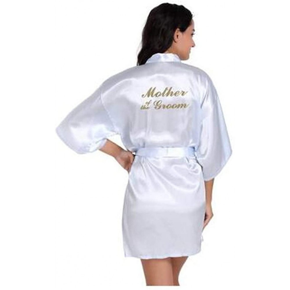 Robes Light Blue Robe Gold Writing Kimono Bridal Party Robe Bridesmaid Sister Mother of The Groom Bride Robes Wedding Light B...