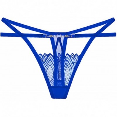 Panties Sexy Women Underwear Panties Female Lingerie G Stings Hollow Thong Young Girls Lace Bragas Calcinha XXS XL 2207 - Blu...