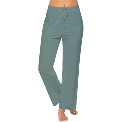 Bottoms Women's Modal Cotton Lounge Pajama Pants - Teal Green - CQ18A20AO73