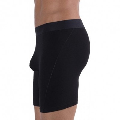 Boxer Briefs Men's Modal Boxer Briefs Long Leg Underwear - 2-pack Black - CJ19D47T245