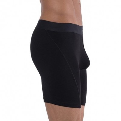 Boxer Briefs Men's Modal Boxer Briefs Long Leg Underwear - 2-pack Black - CJ19D47T245