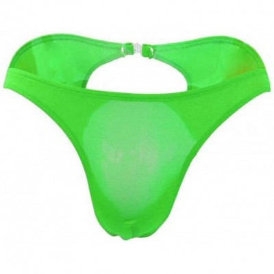 G-Strings & Thongs Mens Thong Underwear Sexy Man Thong Butt-Flaunting Mens G-String T-Back - Green - CW195A6STZL