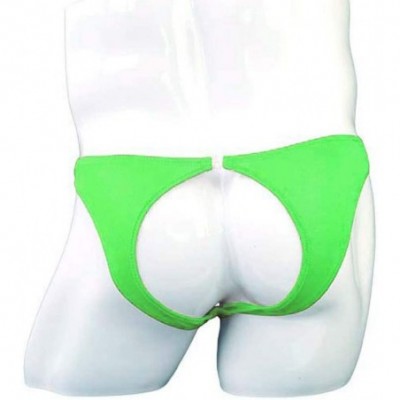 G-Strings & Thongs Mens Thong Underwear Sexy Man Thong Butt-Flaunting Mens G-String T-Back - Green - CW195A6STZL