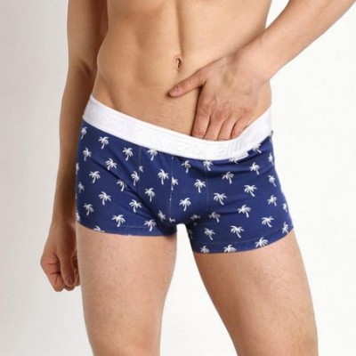 Boxer Briefs Mens Underwear- Pink Heroes Blue Ocean Boxer Underpants Knickers Briefs Shorts - Navy - C718GWZK3RC