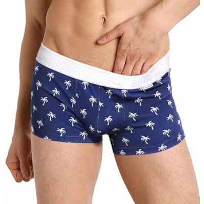 Boxer Briefs Mens Underwear- Pink Heroes Blue Ocean Boxer Underpants Knickers Briefs Shorts - Navy - C718GWZK3RC