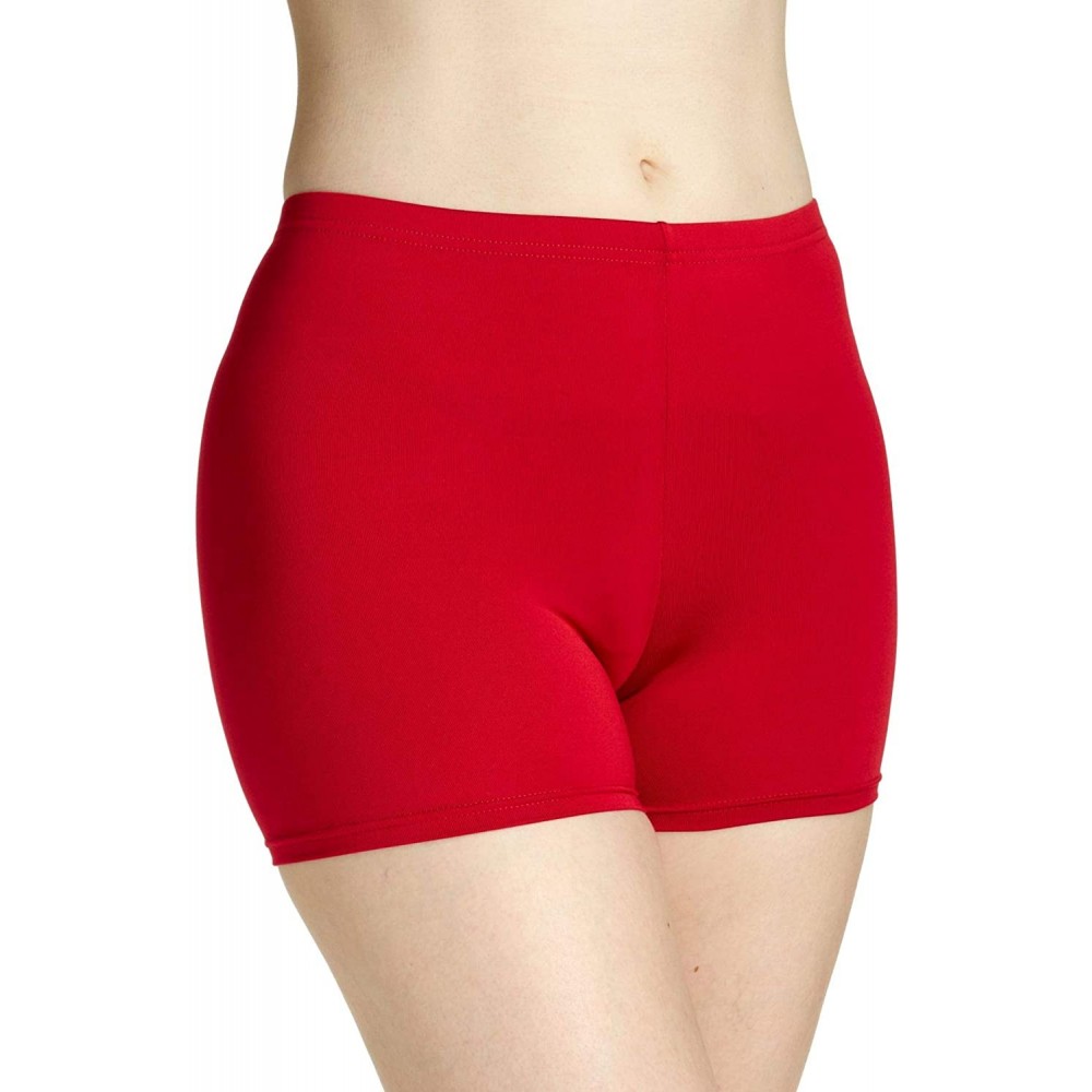 Panties Women's Athletic Boy-Cut Short - Scarlet - CE18EQ7SM4X