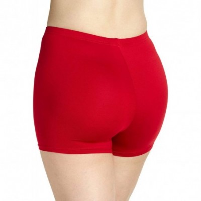 Panties Women's Athletic Boy-Cut Short - Scarlet - CE18EQ7SM4X