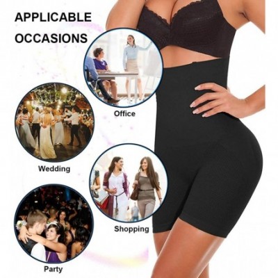 Shapewear Womens Shapewear Tummy Control Shorts Body Shaper High-Waist Panty Mid-Thigh Slimmer - Black - CJ18UTTD735