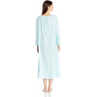 Nightgowns & Sleepshirts Women's Petals 53 Inch Sleeve Long Gown - Sea Foam - CS115MYS5R1