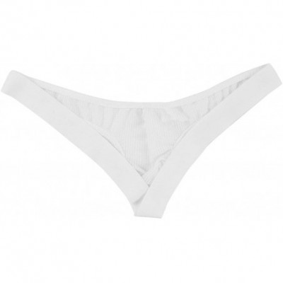 G-Strings & Thongs Men's Breathable Fishnet G-String Thongs Low Rise Briefs Jockstrap Underwear - White - CO18E582UL4