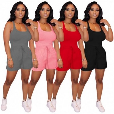 Sets Two Piece Outfits for Women - Summer Sexy Crop Tops + Booty Shorts 2 Pc Set Biker Jogger Sportswear Active Tracksuits - ...