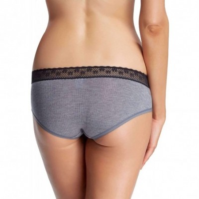 Panties Aubrie Cheeky Boyleg | Panty | Low Rise | Lace | Cotton Lining - Grey Heather - C411977X7X1