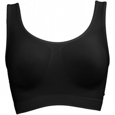 Shapewear Curvy Bra Women's Firm Control Plus Size Shaper Bra Without Underwires Seamless Made in Italy - Black - CR1808WUNC9