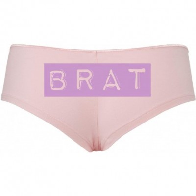 Panties BRAT Daddys Little Slut DDLG CGLG Sexy Pink Boyshort Underwear - Lavender - C618SST4QNS