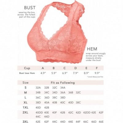 Bras Women's Sexy Racerback Lace Bralette Bustier Breathable Crop Top Lace Bra (S-3XL) - Sage - CN190KUI8UZ