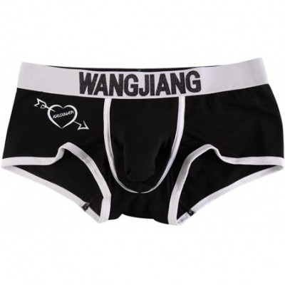 Boxers Men's Underpants Soft Briefs Mens Sexy Underwear Mens Elephant Bulge Soft No Ride Up Briefs - Black - CD18U7LX9HL