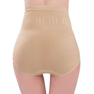 Shapewear Women's Underwear-Sexy Womens High Waist Tummy Control Body Shaper Briefs Slimming Pants - Skin - CJ18ZZAKXO3