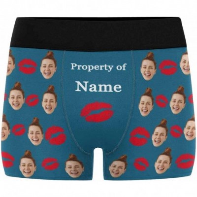 Briefs Custom Face Boxers Property of Girlfriends Name Red Lips White Personalized Face Briefs Underwear for Men - Multi 6 - ...