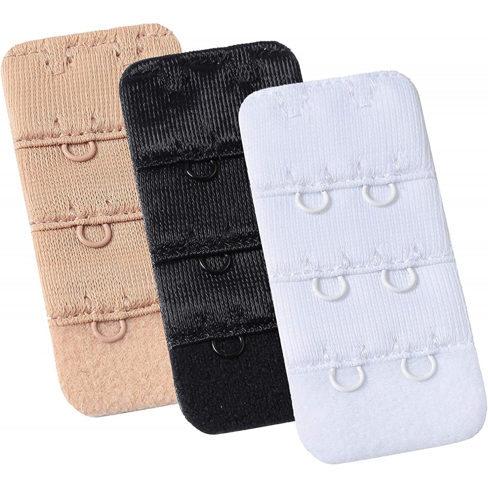 Accessories Bra Extenders 2 Hook Soft and Comfortable Bra Straps Extension Pack of 3 - Assorted- 2 Hook 1/2 Inch Spacing - CM...