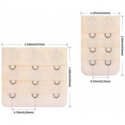 Accessories 8-in-1 Bra Strap Extender 3 Hooks 4 pcs 2 Hooks 4 pcs Bras Size Extension (White Black Beige and Gold) - CE18ZXQAKTU