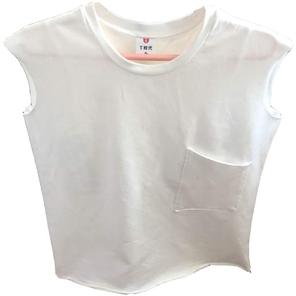 Bustiers & Corsets Women Lesbian Chest Binders Vest Casual Cotton Outwear Tank Top Tomboy - White - C118ZG08YKI