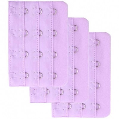 Accessories Women Pack of 3 Soft Comfortable 3 Row by 4 Hooks Bra Extender - Purple - C0199UURSM9