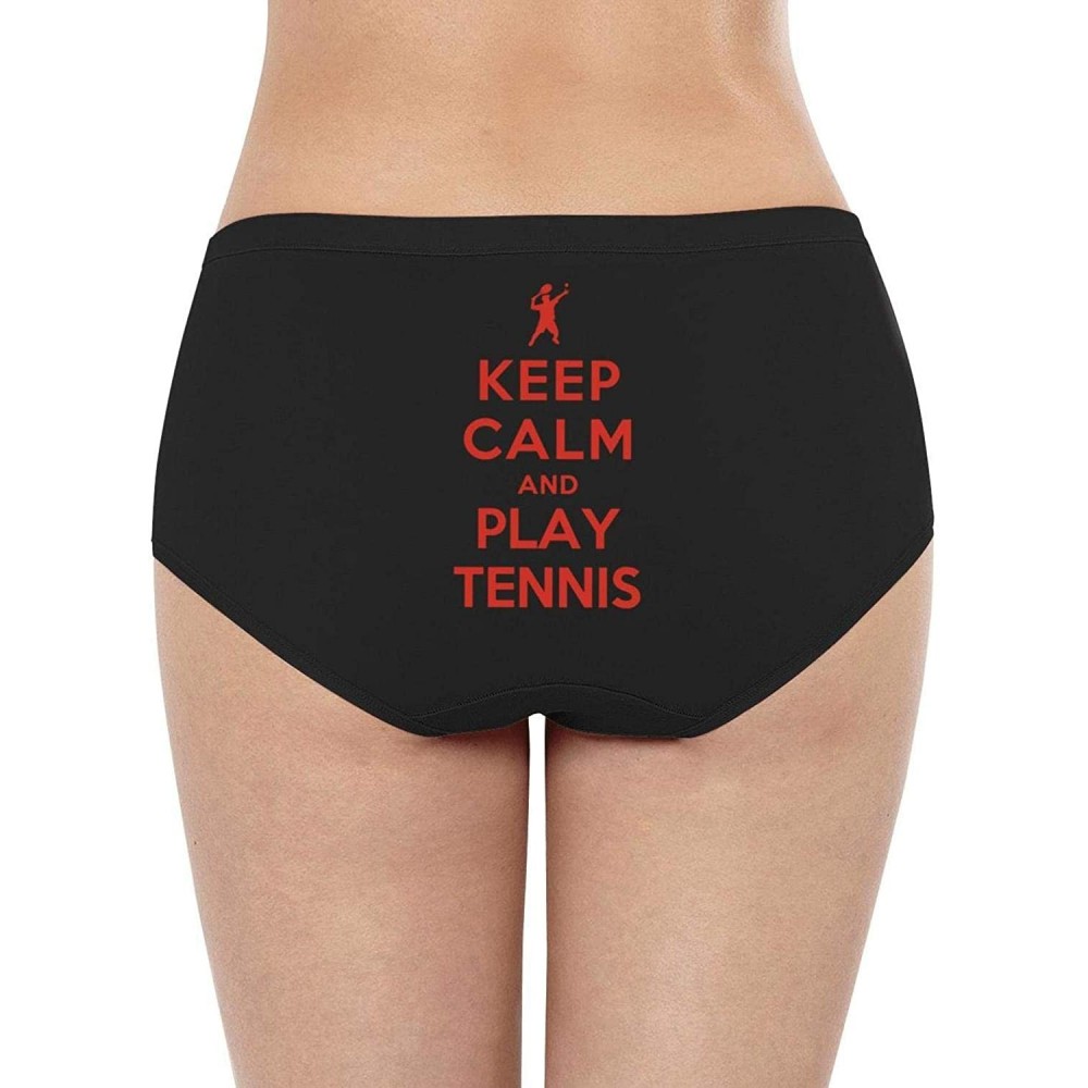 Panties Women Girls Cotton Stretch Cute Briefs Pretty Breathe Bikini Panties - Keep Calm Play-3 - C918ZSS30MN