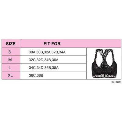 Bras Pack of 1 and 3 Women's Bralette Racerback Sexy Floral Lace Tube Tops Bras for Small Breasts S-XL A-D Cups - Black1 Whit...