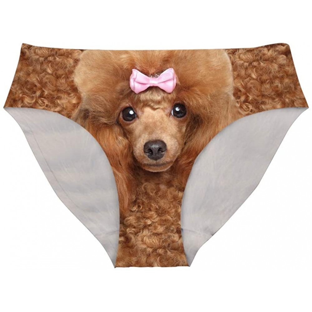 Panties Women Underwear Briefs Animal Dog Cat Pattern Print Breathable Hipster Panty - Dog - CA18CI2CD8R