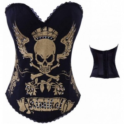 Bustiers & Corsets Women Overbust Steampunk Bustier Gothic Corset Lingerie Polyester Body Shaper Summer Shapewear - 6637 Whit...