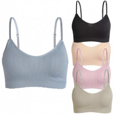 Camisoles & Tanks 3 Pieces Spaghetti Strap Tank Camisole Top Bra for Women Sports Yoga Sleeping - Green/Pink/Geige - CQ19DLIC955