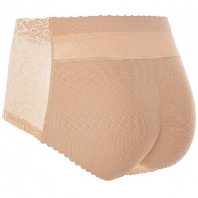 Shapewear Womens Butt Lifter Lace Padded Panties Hip Enhancer Underwear Body Shaper - Style-2-nude - CF18Y0S53YM