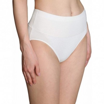 Panties Womens Cotton Underwear High Waisted Postpartum Underwear Multipack - 5 White - CZ18Y7HEYDO