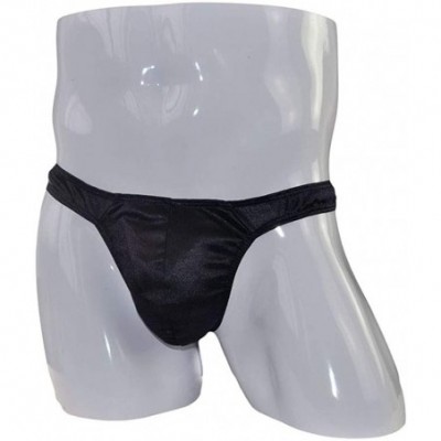 G-Strings & Thongs Sexy Underwear Mens Thong Briefs Comfortable Underwear Panties Sexy Satin - Black - CO18ZEMSOOA