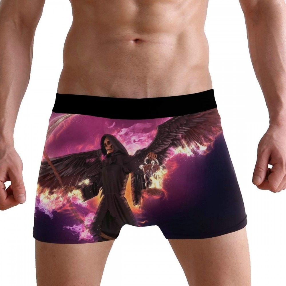 Boxer Briefs Mens Boxer Briefs Underwear Breathable Pouch Soft Underwear - 3d Fantasy Abstract Angel of Death - C918ARLMXYD