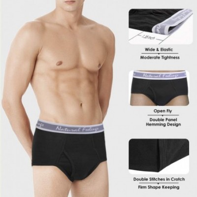 Briefs Mens Underwear Briefs Classic Seamless Briefs with Fly Men Pack - C black Grey Pack of 3 - C018QGDZ3GT