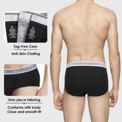 Briefs Mens Underwear Briefs Classic Seamless Briefs with Fly Men Pack - C black Grey Pack of 3 - C018QGDZ3GT