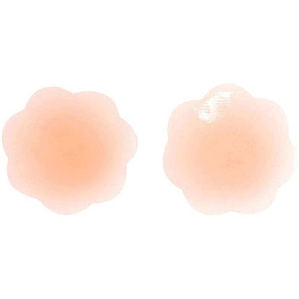 Accessories 3 Pair Women Reusable Adhesive Silicone Breast Petal Pasties Girls Invisible Nipple Covers Pads (Round Shape) - F...