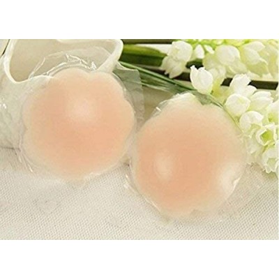 Accessories 3 Pair Women Reusable Adhesive Silicone Breast Petal Pasties Girls Invisible Nipple Covers Pads (Round Shape) - F...