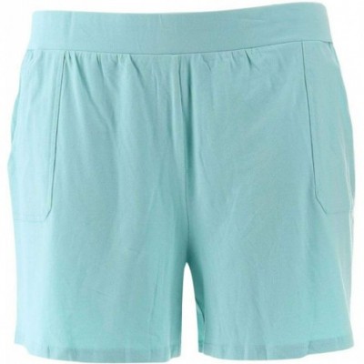 Bottoms Loungewear Cozy Knit Shorts Pockets A306954 - Seafoam - CR195UQERW4