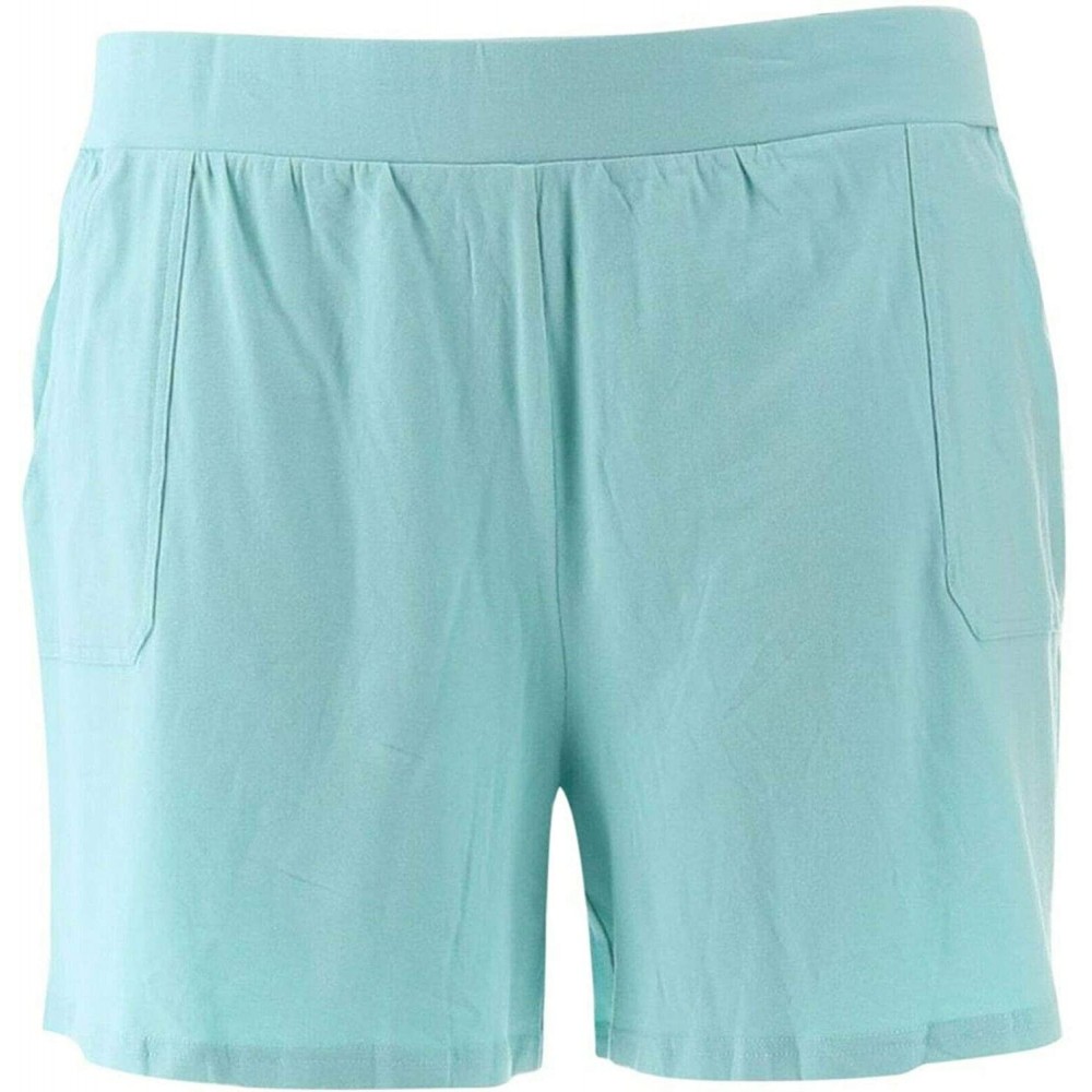 Bottoms Loungewear Cozy Knit Shorts Pockets A306954 - Seafoam - CR195UQERW4