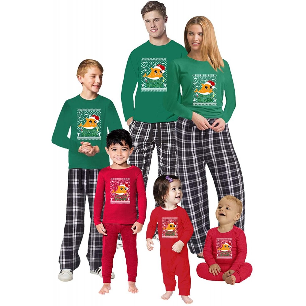 Sleep Sets Christmas Pajamas for Family Xmas Shark Matching Christmas Sleepwear - Style 4 - C31934ZC6Z3