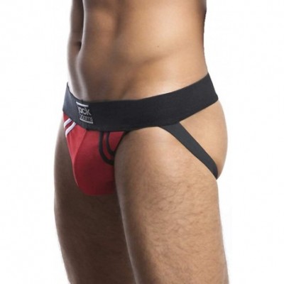 G-Strings & Thongs Men's Team Jockstrap - Red/Black - CM126OJRPUF