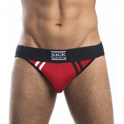 G-Strings & Thongs Men's Team Jockstrap - Red/Black - CM126OJRPUF