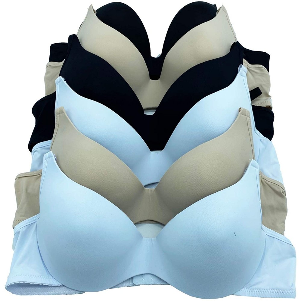 Bras Pack of 6 Pieces Women's Wired Basic Regular Padding Everyday Bras A/B/C - 8822-c-18rg2 - CA197KELL87