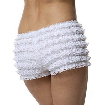 Panties Malco Modes Womens Sexy Ruffle Panties Tanga Dance Bloomers Sissy Booty Shorts - White - CV11WV93HI7